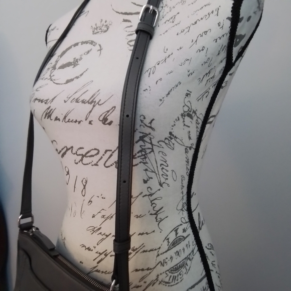 Marc Jacobs New York Empire City Leather Crossbody Gray - Picture 8 of 16